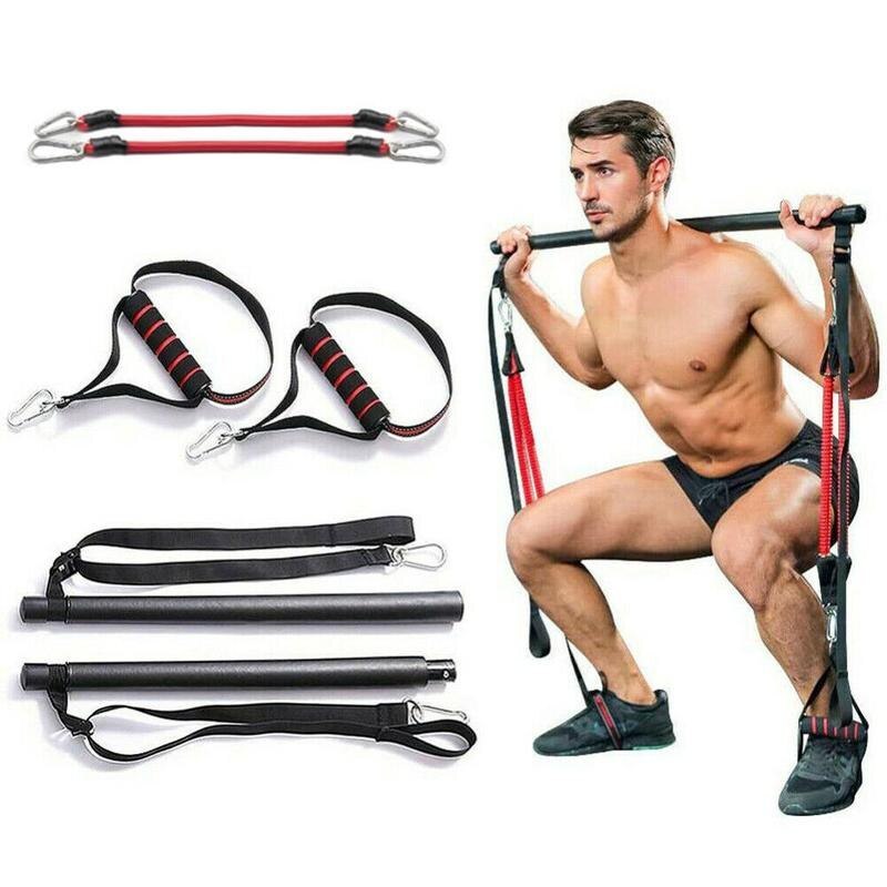 Pilates Bar Kit with Resistance Bands – Portable Home Gym Equipment