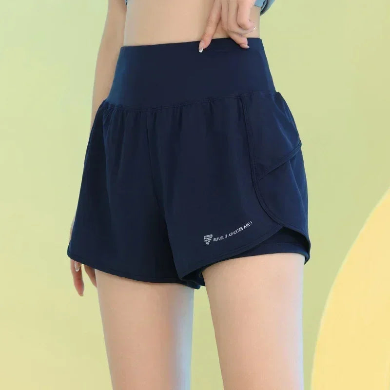 PHIGEER Yoga Shorts for Women Lightweight Gym Cycling Workout Shorts with Pocket Breathable Running Sweatpants Athletic Clothes