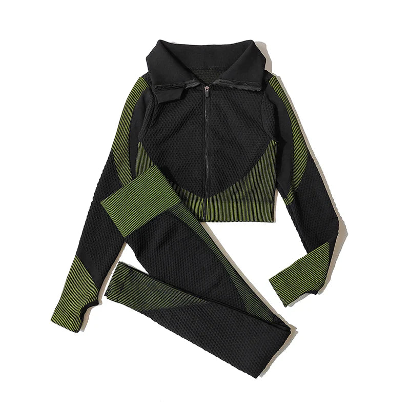 Yoga Leggings & Top Set Workout Clothes Gym Wear