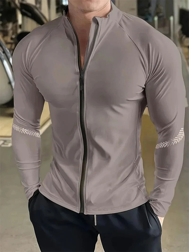 Men's Compression Sports Jacket | Gym Running Clothing & Quick Dry Fitness
