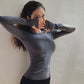 Long Sleeve Yoga Shirts Sport Top Fitness Clothes Wear for Women Gym Femme Jersey Mujer Running