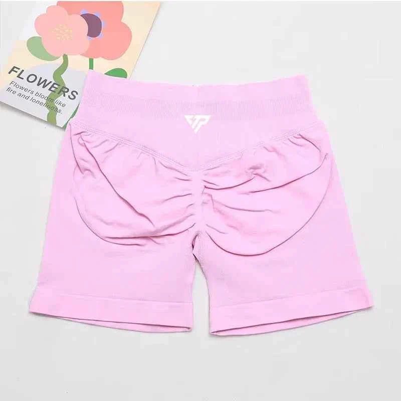 Seamless Silicone Printed Yoga Shorts