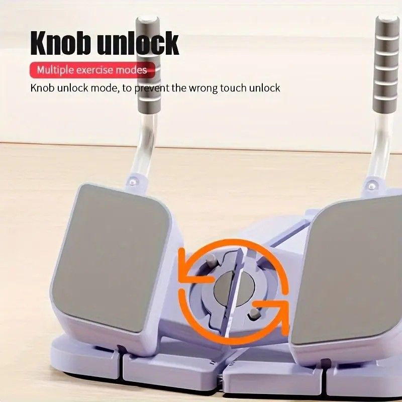 1pc Multi-Functional Folding Abdominal Exercise Board - PP Material, Uncharged, Portable Home Workout Equipment for Waist, Buttocks, Leg Toning and Shaping, Gym Accessories