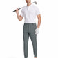 SERAMY Men's Golf Joggers Slim Fit Stretch Pants 5 Pockets Ink Gray Size XXL